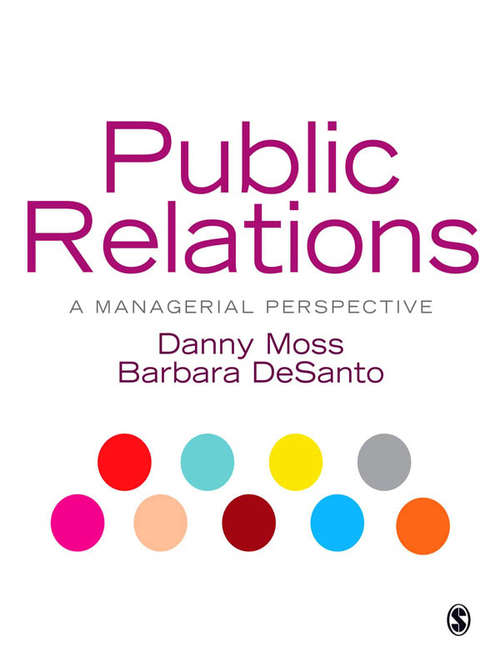 Book cover of Public Relations: A Managerial Perspective
