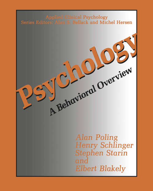 Book cover of Psychology: A Behavioral Overview (1990) (Nato Science Series B:)