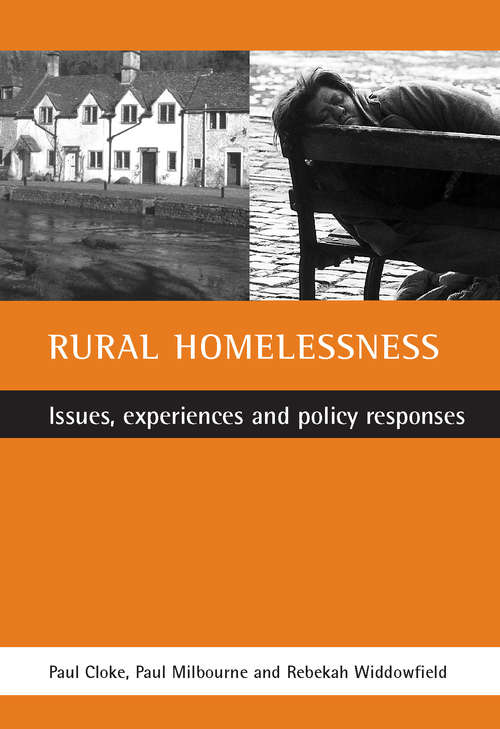 Book cover of Rural homelessness: Issues, experiences and policy responses