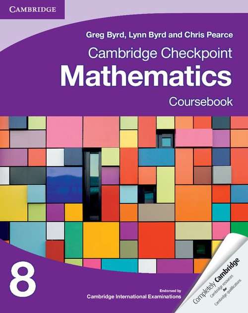 Book cover of Cambridge Checkpoint Mathematics Coursebook 8 (PDF)