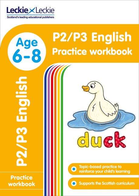 Book cover of P2/P3 English Practice Workbook (PDF) (Leckie Primary Success Series)