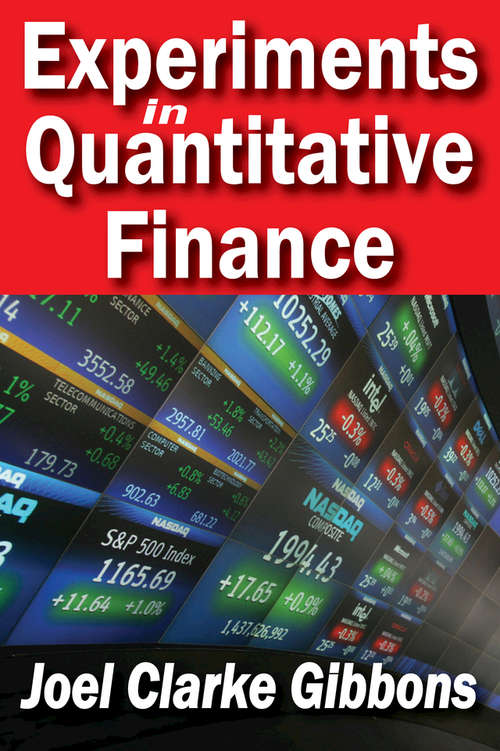 Book cover of Experiments in Quantitative Finance