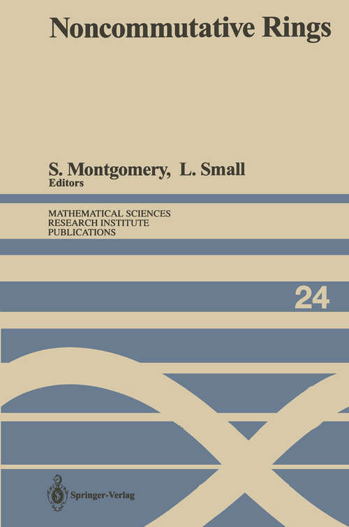 Book cover of Noncommutative Rings (1992) (Mathematical Sciences Research Institute Publications #24)