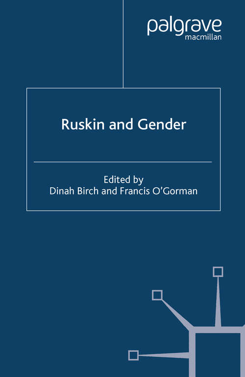 Book cover of Ruskin and Gender (2002)