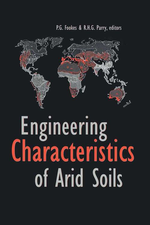 Book cover of Engineering Characteristics of Arid Soils