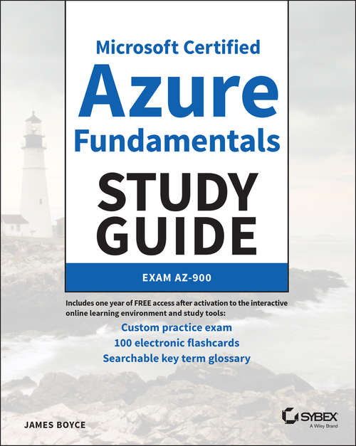 Book cover of Microsoft Certified Azure Fundamentals Study Guide: Exam AZ-900