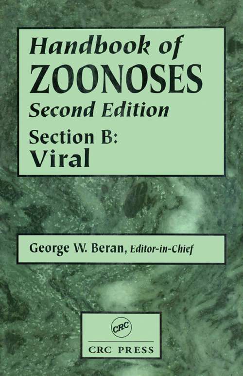 Book cover of Handbook of Zoonoses, Section B: Viral Zoonoses (2)