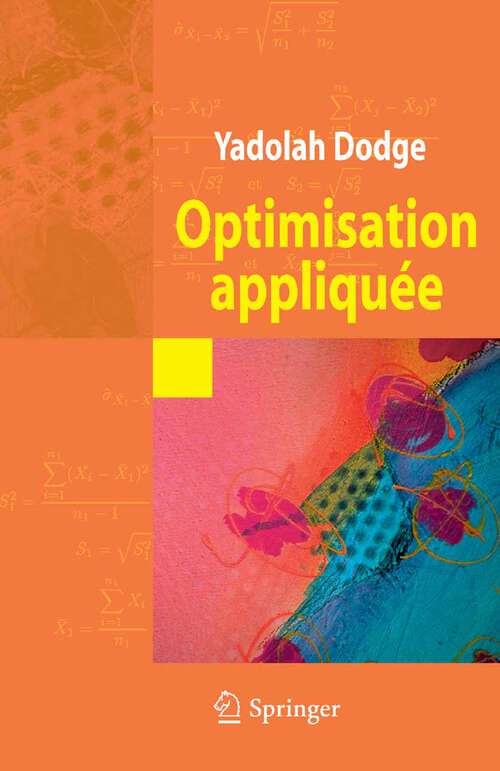Book cover of Optimisation appliquée: Série Statistique Et Probabilités Appliquées (2005)