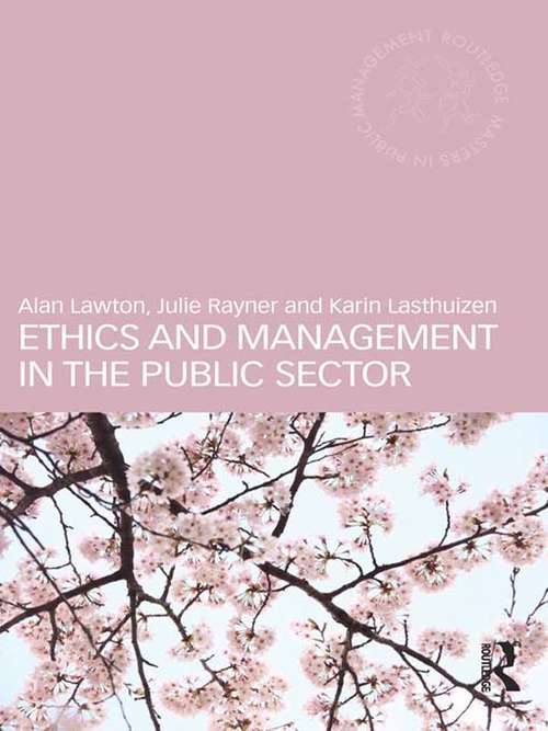 Book cover of Ethics and Management in the Public Sector