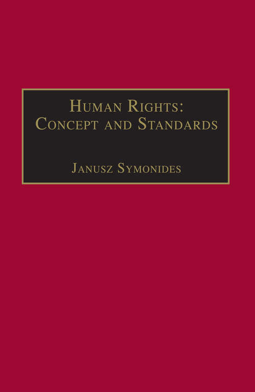 Book cover of Human Rights: Concept and Standards (In Association with UNESCO)