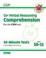 Book cover of 11+ CEM 10-Minute Tests: Comprehension - Ages 10-11 Book 1 (with Online Edition)