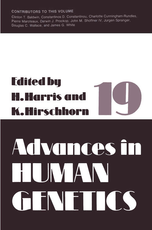 Book cover of Advances in Human Genetics: Volume 18 (1990) (Advances in Human Genetics #19)