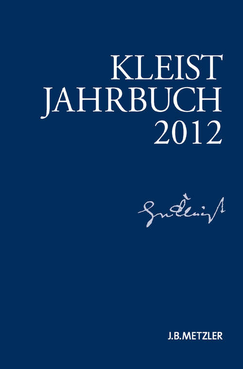 Book cover of Kleist-Jahrbuch 2012 (1. Aufl. 2012)