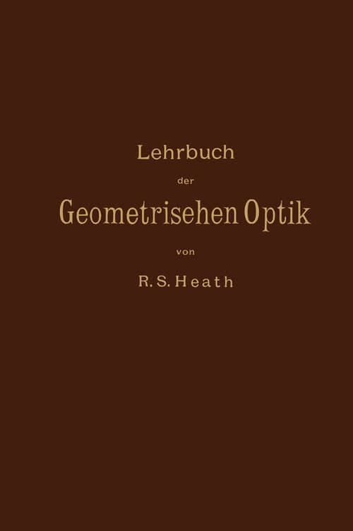 Book cover of Lehrbuch der Geometrischen Optik (1894)