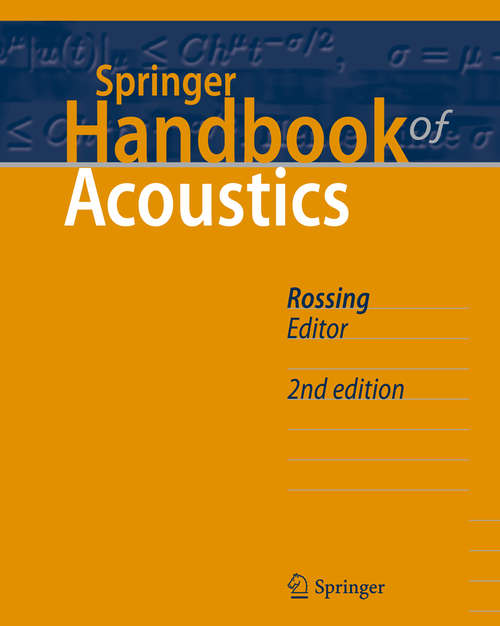 Book cover of Springer Handbook of Acoustics (2nd ed. 2014) (Springer Handbooks)