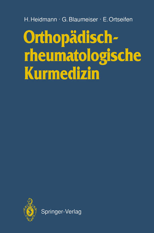 Book cover of Orthopädischrheumatologische Kurmedizin (1992)