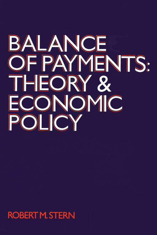 Book cover of Balance of Payments: Theory and Economic Policy