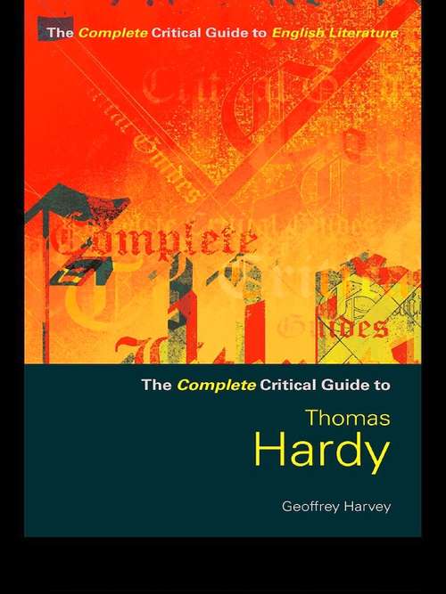 Book cover of Thomas Hardy (Routledge Guides to Literature)