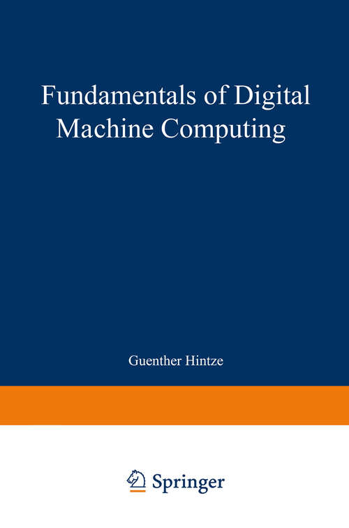 Book cover of Fundamentals of Digital Machine Computing (1966)