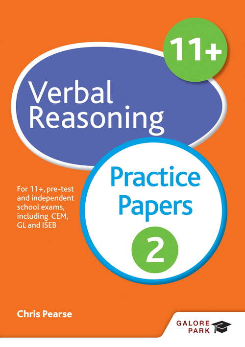 Book cover of 11+ Verbal Reasoning Practice Papers 2: For 11+, pre-test and independent school exams including CEM, GL and ISEB