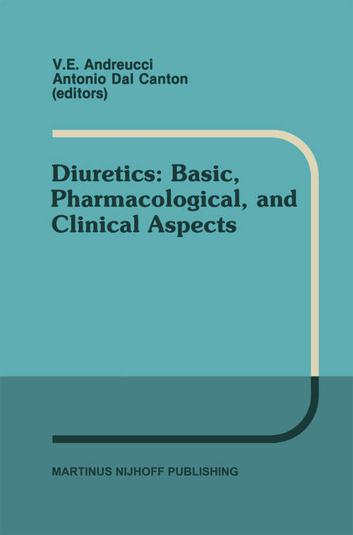 Book cover of Diuretics: Proceedings of the International Meeting on Diuretics, Sorrento, Italy, May 26–30, 1986 (1987) (Developments in Nephrology #18)
