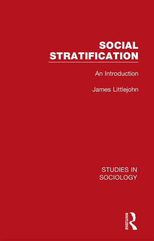 Book cover of Social Stratification: An Introduction (Studies in Sociology)