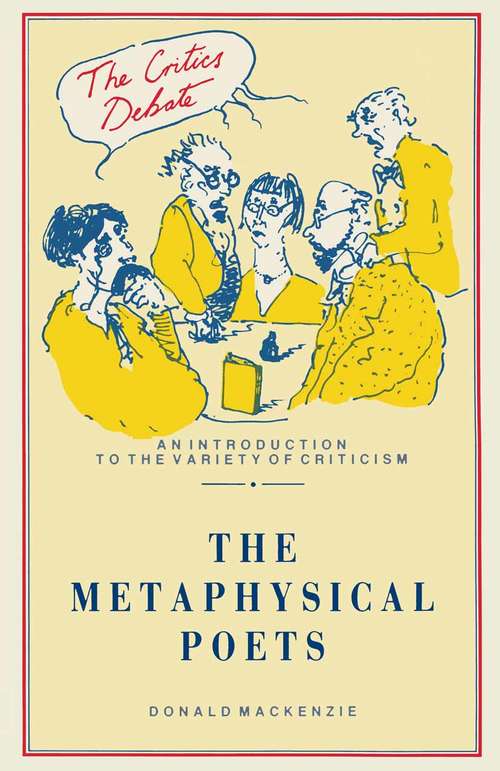 Book cover of Metaphysical Poets (1st ed. 1990)