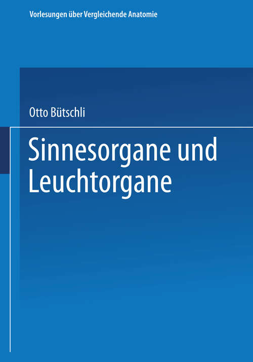 Book cover of Sinnesorgane und Leuchtorgane (1921)