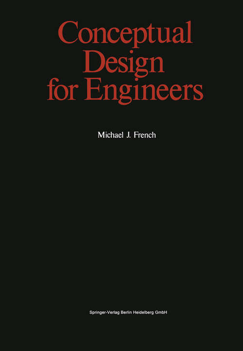 Book cover of Conceptual Design for Engineers (2nd ed. 1985)