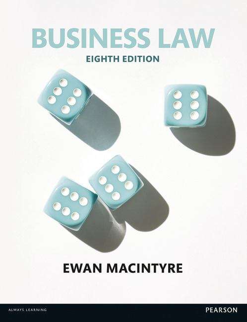 Book cover of Pearson Business Law (8th edition) (PDF)