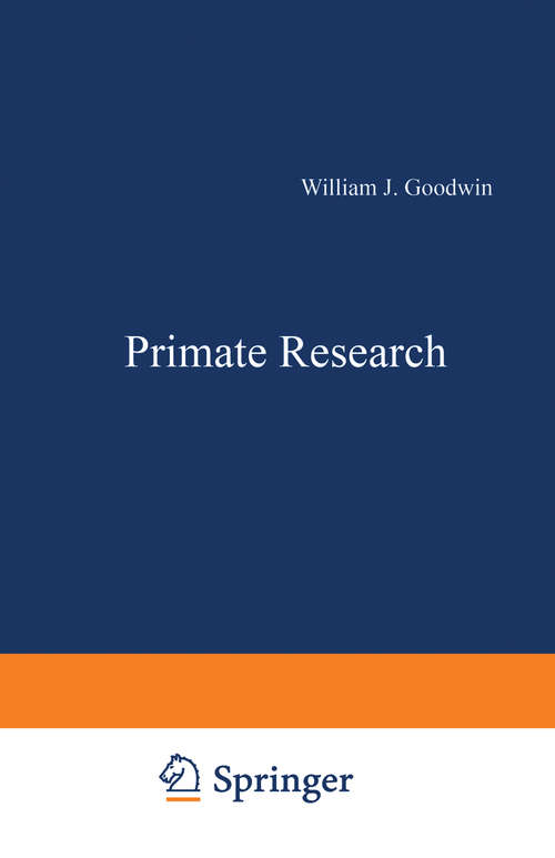 Book cover of Primate Research (1975) (FASEB Monographs #6)