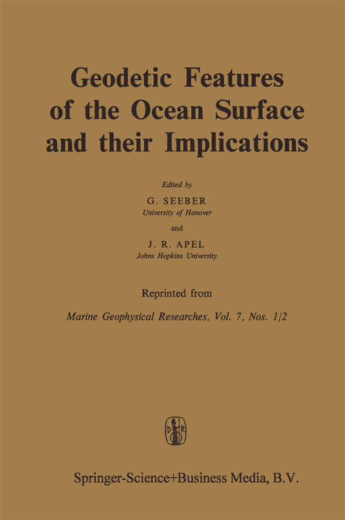 Book cover of Geodetic Features of the Ocean Surface and their Implications (1984)