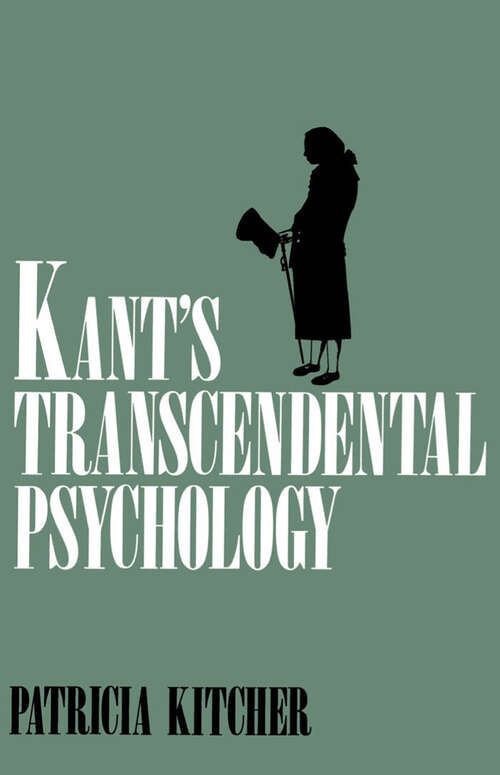 Book cover of Kant's Transcendental Psychology