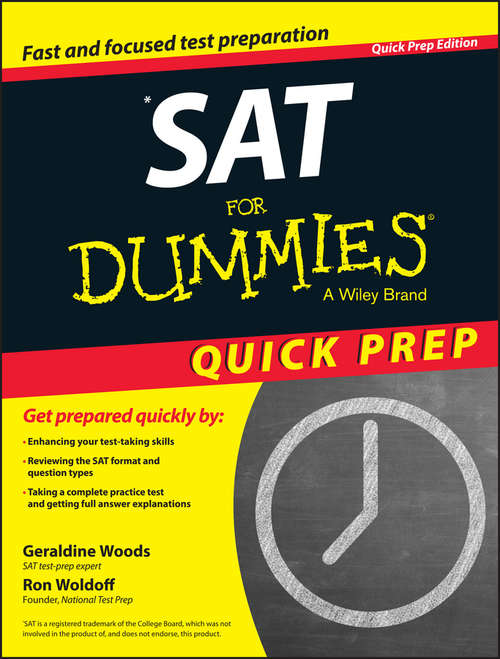 Book cover of SAT For Dummies 2015 Quick Prep (9)