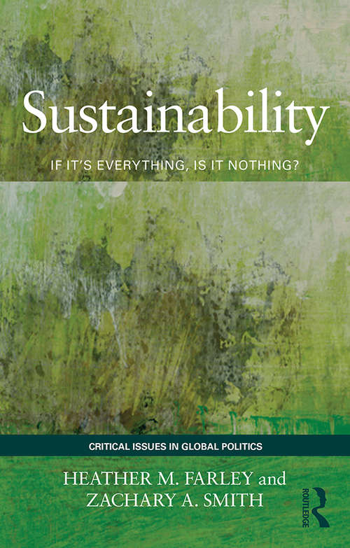 Book cover of Sustainability: If It's Everything, Is It Nothing?