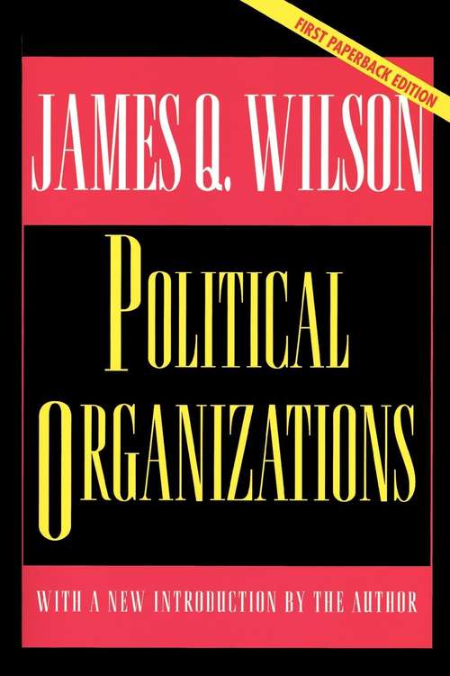 Book cover of Political Organizations