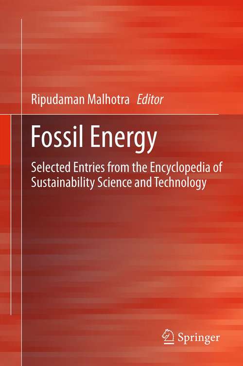 Book cover of Fossil Energy: Selected Entries from the Encyclopedia of Sustainability Science and Technology (2013) (Encyclopedia Of Sustainability Science And Technology Ser.)