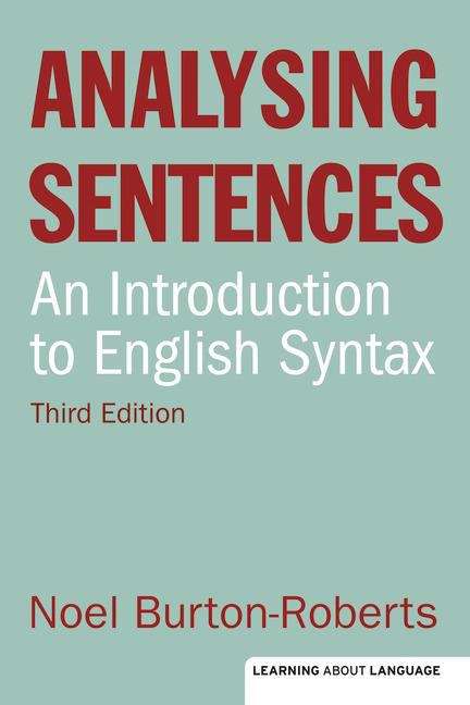 Book cover of Analysing Sentences