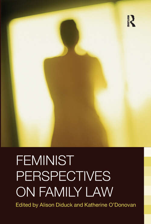 Book cover of Feminist Perspectives on Family Law (Feminist Perspectives)