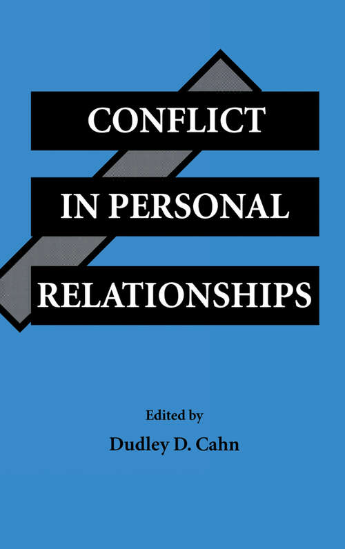 Book cover of Conflict in Personal Relationships (Routledge Communication Series)