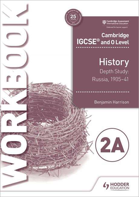 Book cover of Cambridge IGCSE and O Level History Workbook 2A - Depth study: Russia, 1905–41