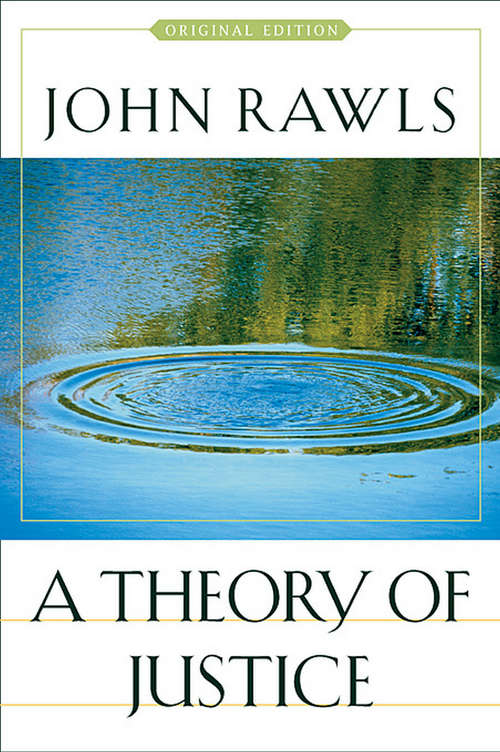 Book cover of A Theory of Justice: Original Edition (2)