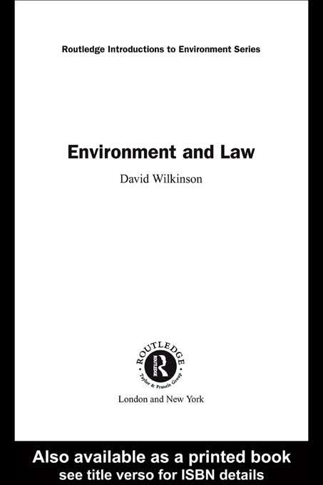 Book cover of Environment and Law