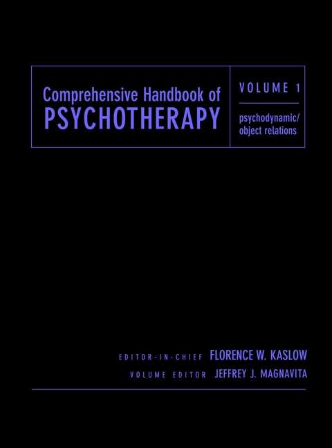 Book cover of Comprehensive Handbook of Psychotherapy, Psychodynamic/Object Relations (Volume 1)