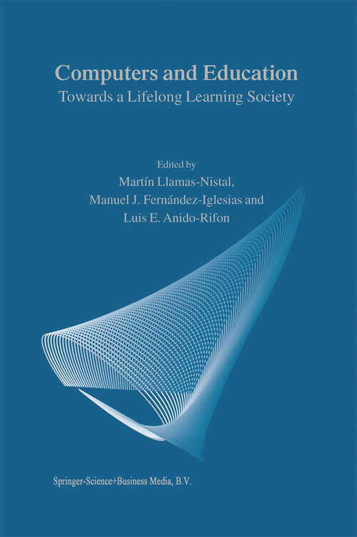 Book cover of Computers and Education: Towards a Lifelong Learning Society (2003)