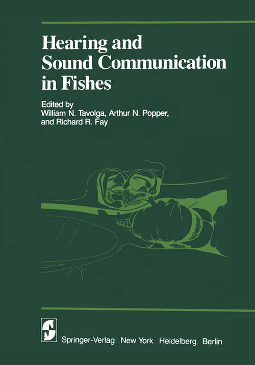 Book cover of Hearing and Sound Communication in Fishes (1981) (Proceedings in Life Sciences)