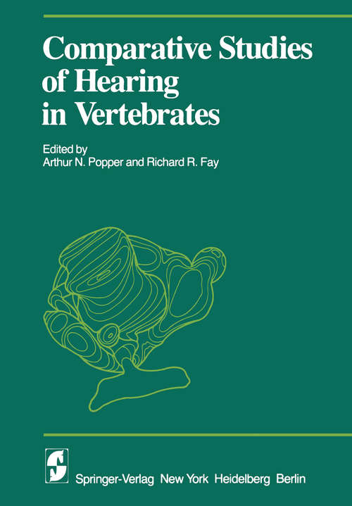 Book cover of Comparative Studies of Hearing in Vertebrates (1980) (Proceedings in Life Sciences)