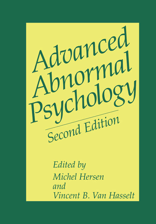 Book cover of Advanced Abnormal Psychology (2nd ed. 2001)