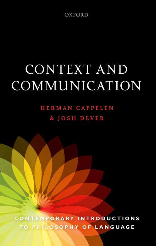 Book cover of Context and Communication (Contemporary Introductions to Philosophy of Language)