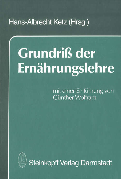 Book cover of Grundriß der Ernährungslehre (1990)
